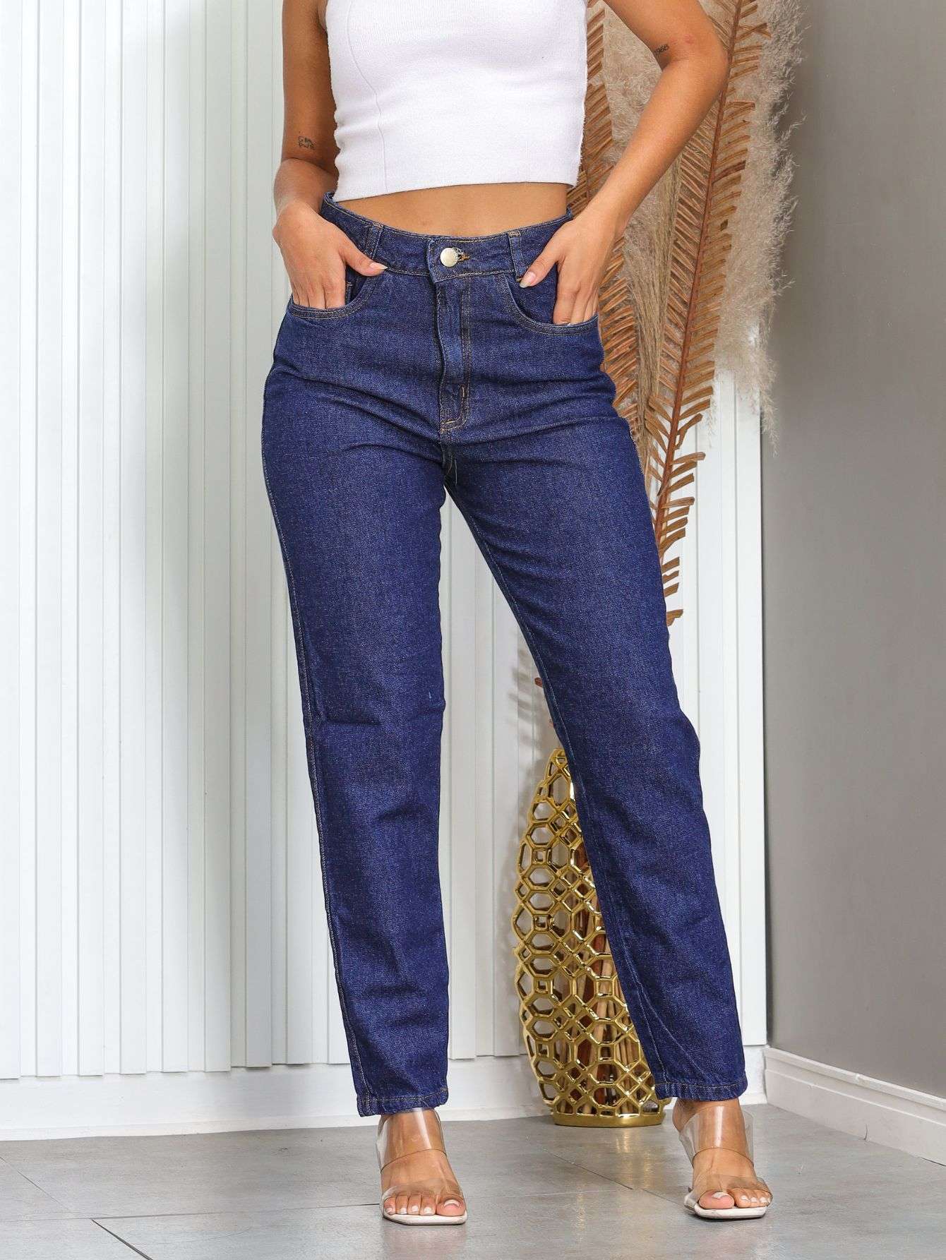Star Boutique Calça Jeans Feminina Bailarina Flare Na Cor Jeans